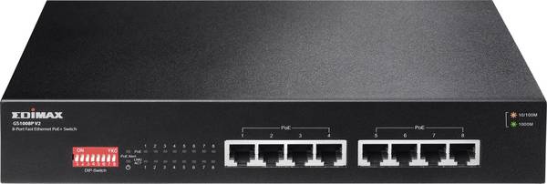 EDIMAX GS-1008P V2 GS-1008P V2 Netwerk switch 8 poorten 10 MBit/s PoE-functie