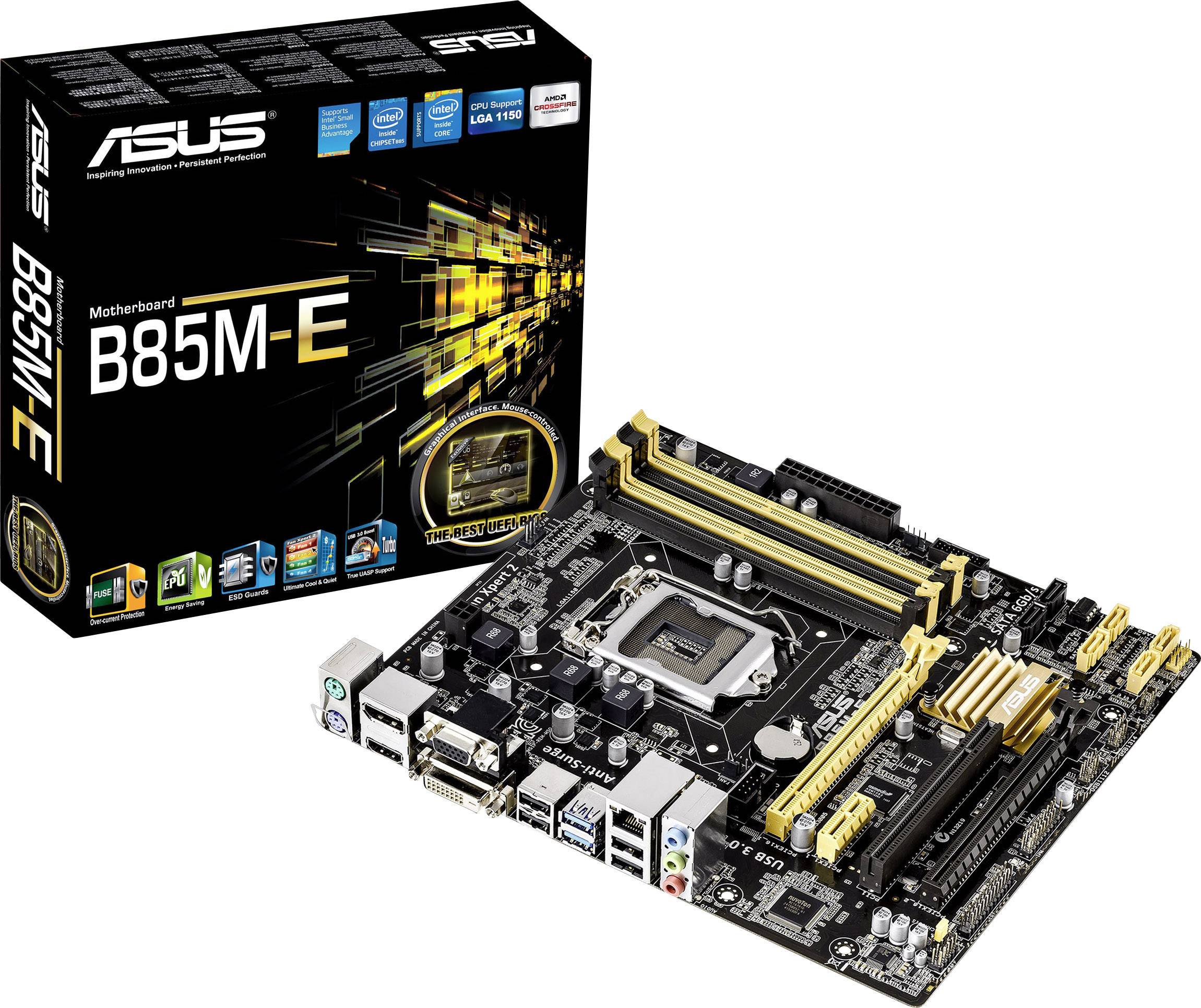 Asus B85ME Moederbord Socket Intel® 1150 Vormfactor MicroATX
