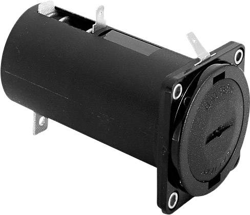 BULGIN BX0016 Houder; D,R20; Aant.bat: 1; soldeerplaatjes; zwart; UL94V-0 - 1 stuk
