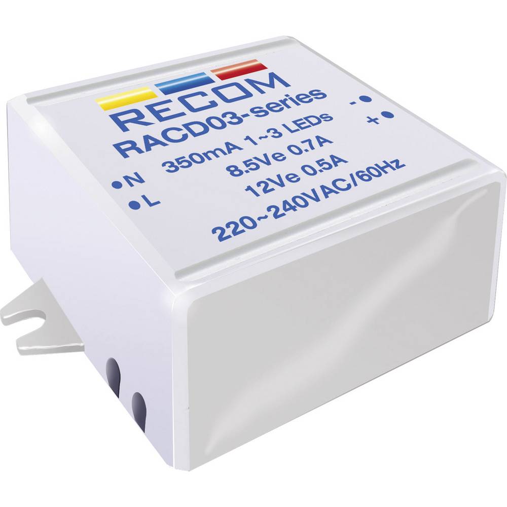 Recom Lighting RACD03-700 LED-constante-stroombron 3 W 700 mA 4.5 V/DC Voedingsspanning (max.): 264 V/AC