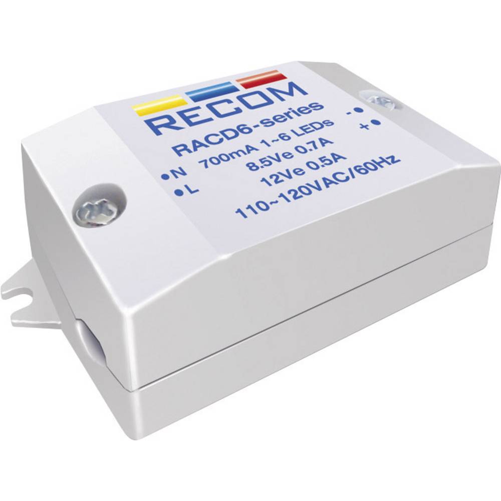 Recom Lighting RACD06-700 LED-constante-stroombron 6 W 700 mA 8.4 V/DC Voedingsspanning (max.): 264 V/AC