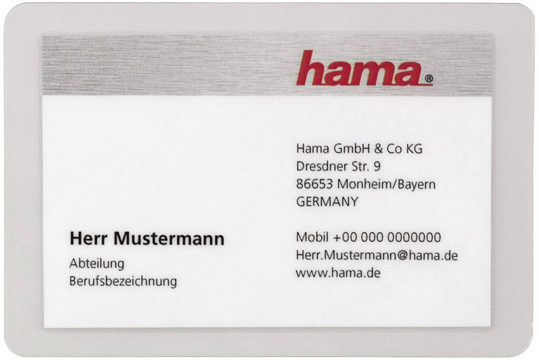 Hama Lamineerfolie 95 x 60 mm, Visitekaart 80 micron 100 stuk(s)
