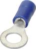 TRU COMPONENTS 1583001 Ringkabelschoen Dwarsdoorsnede (max.): 2.50 mm² Schachtdiameter: 8.40 mm Deels geïsoleerd Blauw 1 stuk(s)