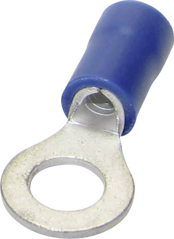 TRU COMPONENTS 1583001 Ringkabelschoen Dwarsdoorsnede (max.): 2.50 mm² Schachtdiameter: 8.40 mm Deels geïsoleerd Blauw 1 stuk(s)