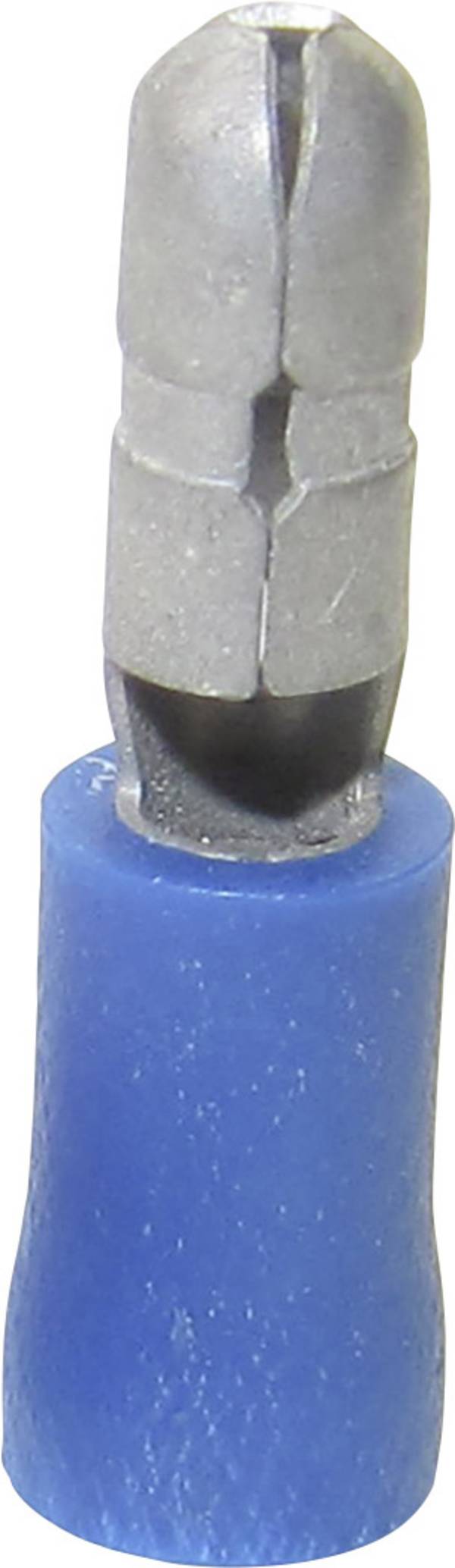 TRU COMPONENTS 1583183 Ronde connector 1.50 mm² 2.50 mm² Stift-Ø: 4 mm Deels geïsoleerd Blauw 1 stuk(s)