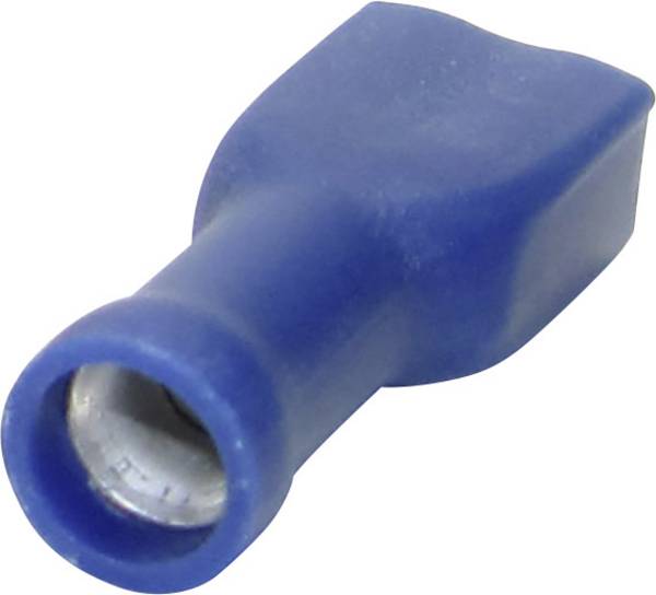 TRU COMPONENTS 1582966 Platte stekker (female) Insteekbreedte: 2.80 mm Insteekdikte: 0.50 mm 180 ° Volledig geïsoleerd Blauw 1 stuk(s)