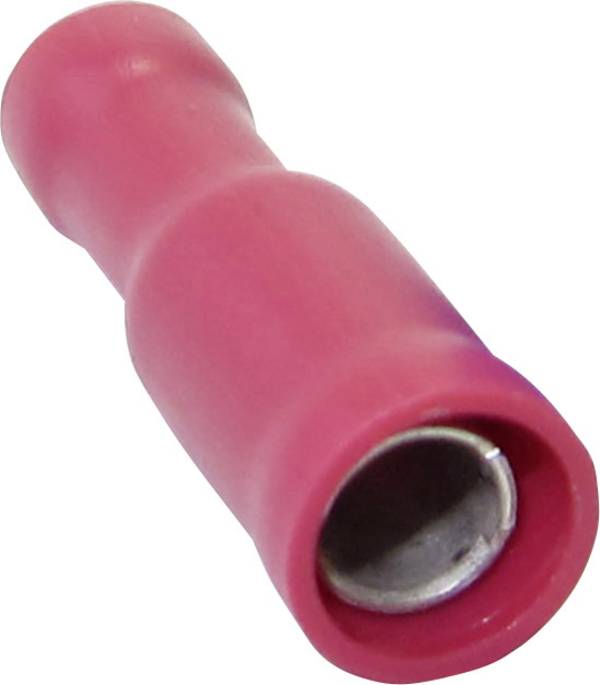 TRU COMPONENTS 1583185 Ronde connector huls 0.50 mm² 1.50 mm² Stift-Ø: 4 mm Deels geïsoleerd Rood 1 stuk(s)