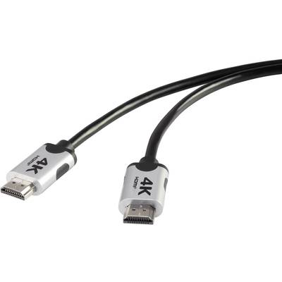 SpeaKa Professional SP-6344136 HDMI-kabel HDMI Aansluitkabel HDMI-A-stekker, HDMI-A-stekker 2.00 m Zwart Audio Return Ch