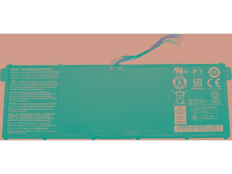 Laptopaccu Acer Vervangt originele accu KT.0040G.002 15.2 V 3220 mAh