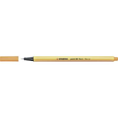 Stabilo 4006381438575 Stabilo - point 88, premium fineliner 0.4 mm, neon oranje, per stuk