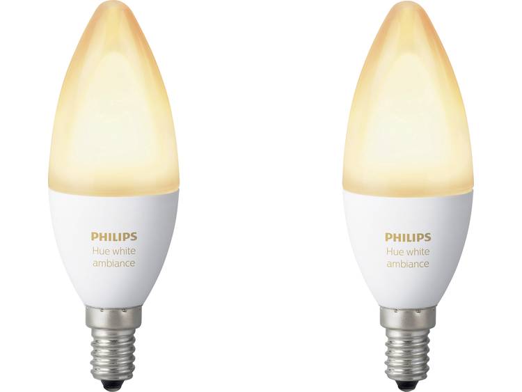Philips Hue 2-Pack Bulb E14 White Ambience