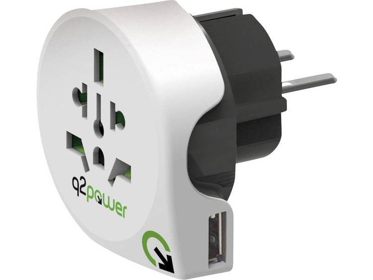 Q2 Power Power Travel Adaptor World to EU USB (1.100110)