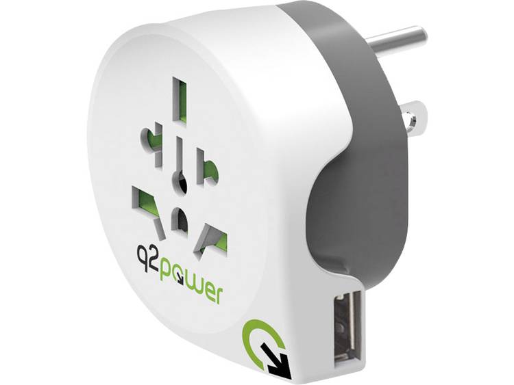 Q2 Power Power Travel Adaptor World to US USB (1.100150)
