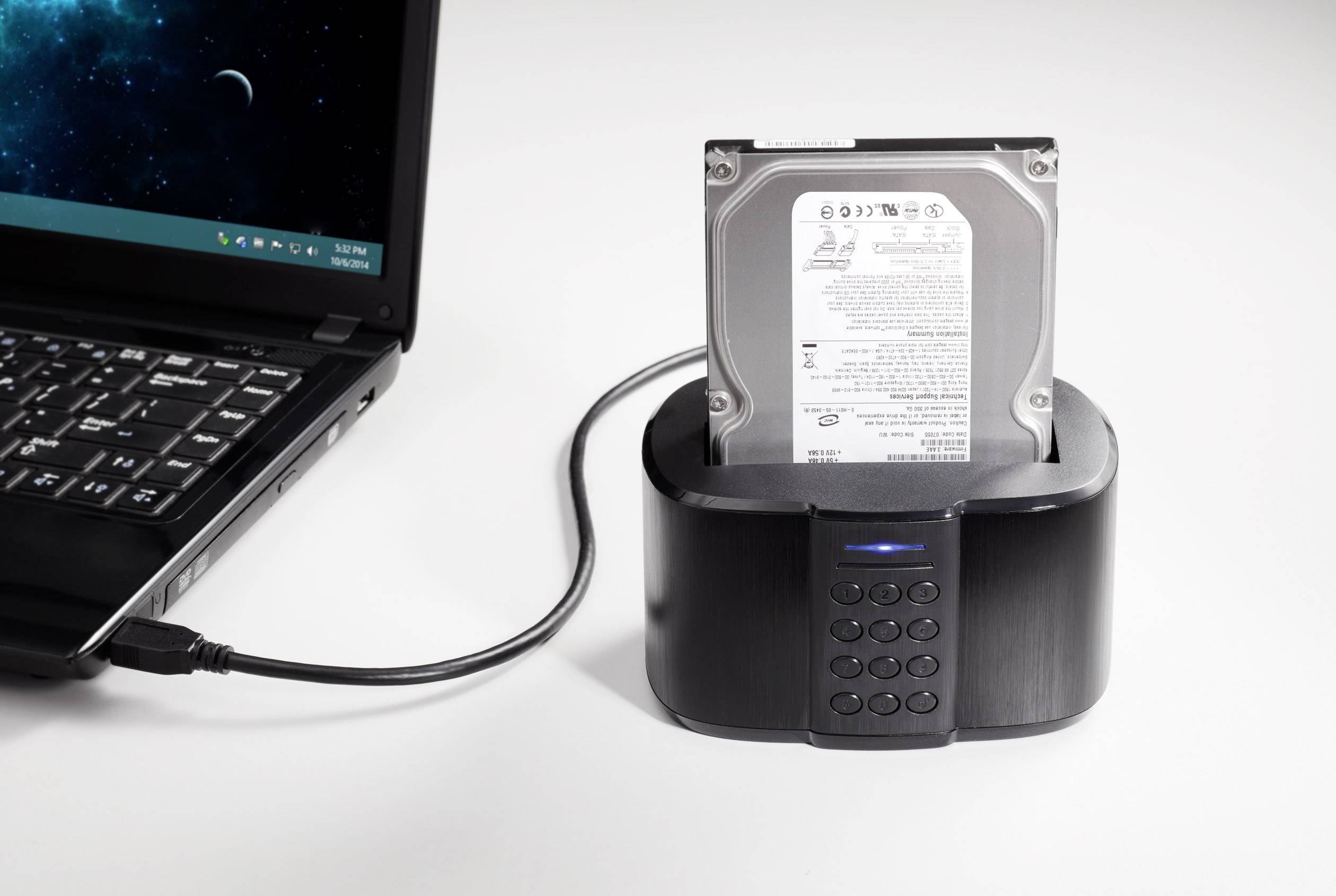 Renkforce USB 3.2 Gen 1 (USB 3.0) SATA 1 poort Harde schijfdockingstation Met