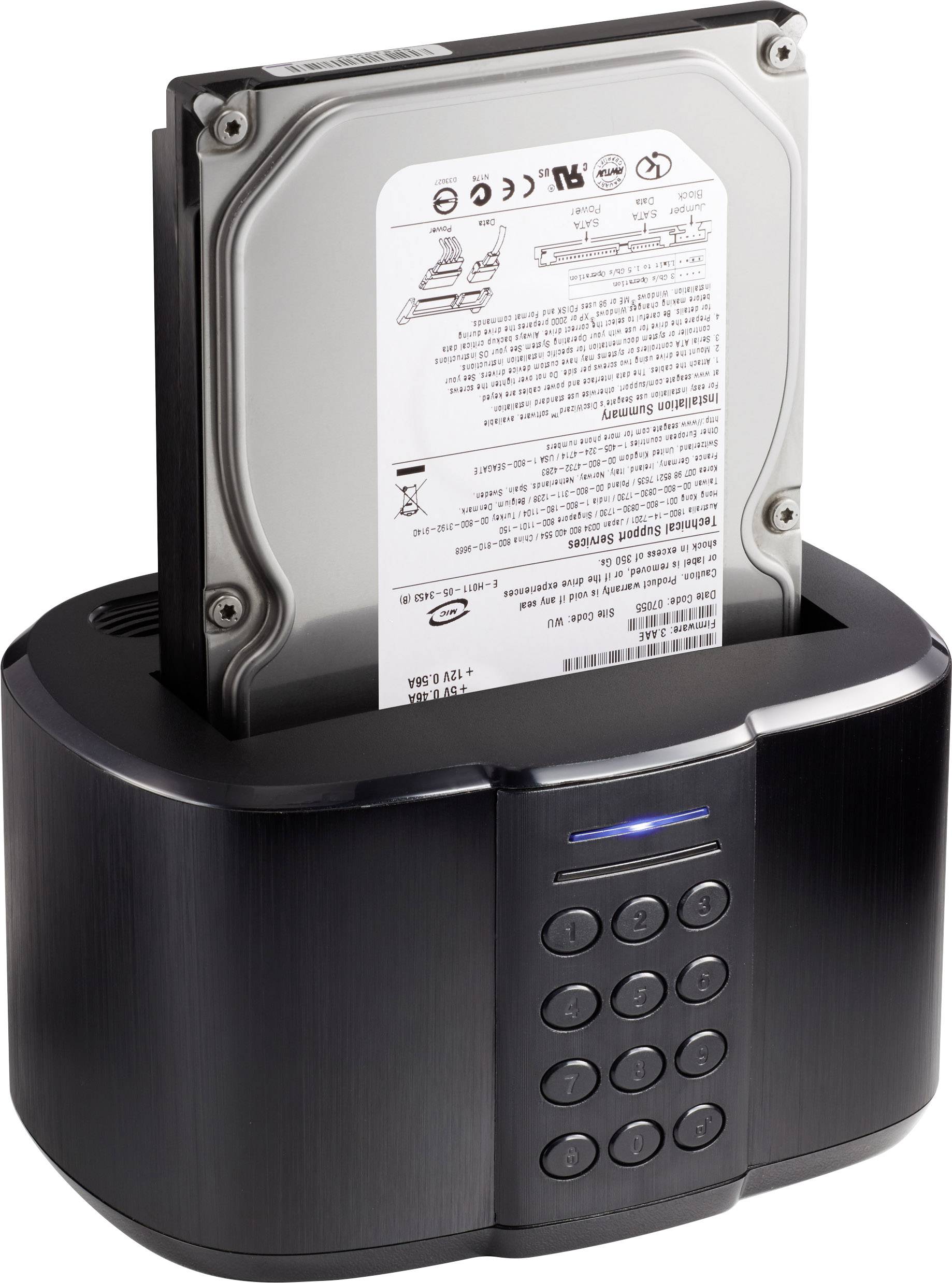 Renkforce USB 3.0 SATA 1 poort Harde schijfdockingstation Met toegangsbeveiliging Conrad.nl