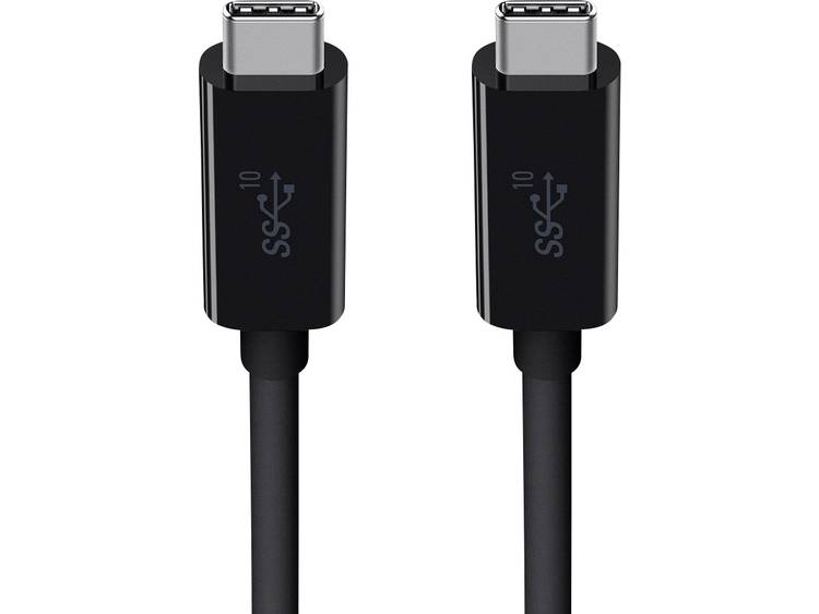 Belkin USB 2.0 Aansluitkabel [1x USB-C stekker 1x USB-C stekker] 1 m Zwart Stekker past op beide man