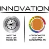 'INNOVATIE' met gaarheidsweergave: Een sensor meet de dikte van het vlees. Lichtindicator toont gaarheidsgraden van 'rood' tot 'doorbakken'.