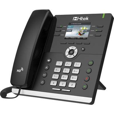 TipTel Htek UC923 Vaste VoIP-telefoon Handsfree, Headsetaansluiting TFT/LCD-kleurendisplay Zwart 