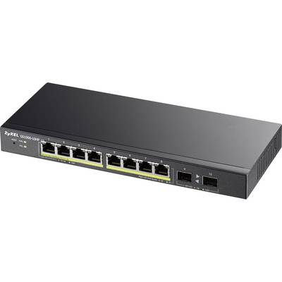 ZyXEL 10x GE GS1900-10HP 8x PoE Ports, 2x SFP Netwerk switch  10 poorten   