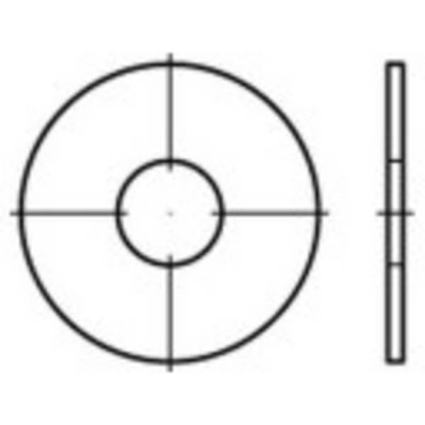 Spatbordschijven 6.4 mm 30 mm RVS A2 100 stuk(s) TOOLCRAFT 1069840