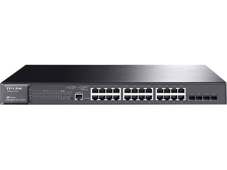 TP-LINK T2600G-28MPS Managed L2 Power over Ethernet (PoE) Zwart netwerk-switch