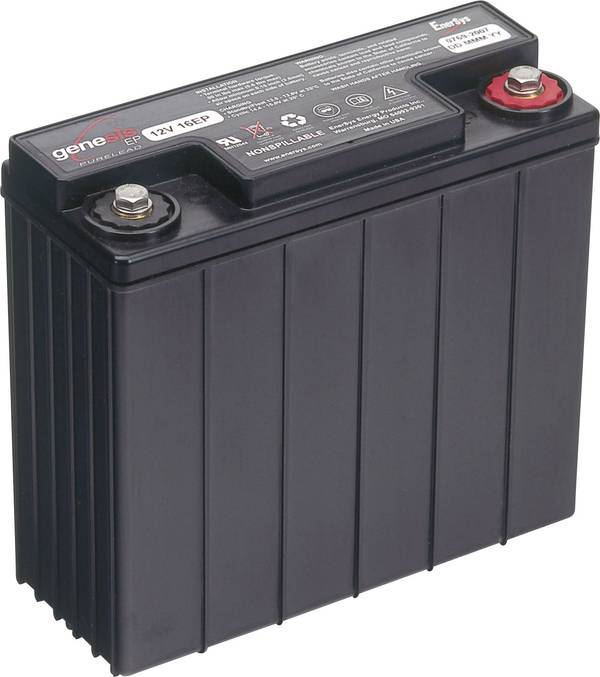EnerSys Genesis 12EP16 Loodaccu 12 V 16 Ah Loodvlies (AGM) (b x h x d) 182 x 168 x 76 mm M6-schroefaansluiting Onderhoudsvrij, Geringe zelfontlading