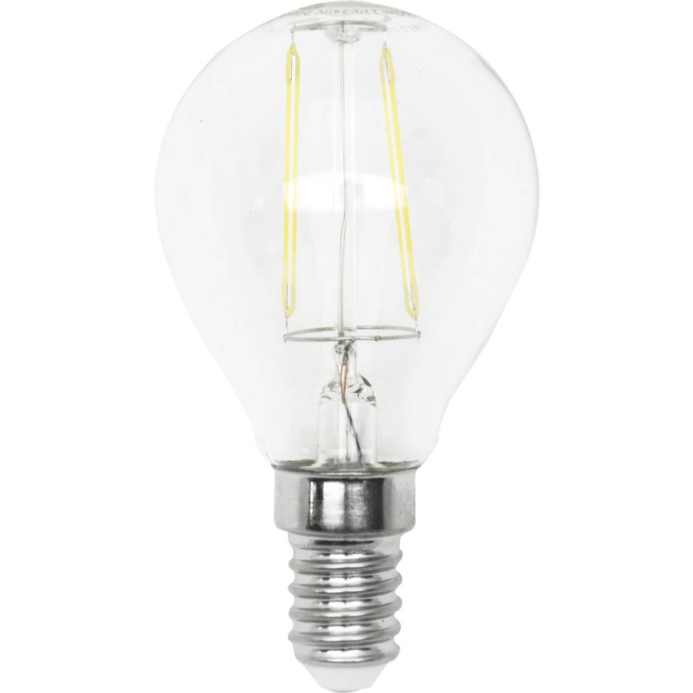 LightMe LM85265 LED-lamp Energielabel F (A - G) E14 Kogel 4.5 W = 40 W Warmwit (Ø x l) 45 mm x 78 mm Dimbaar, Filament / Retro-LED 1 stuk(s)
