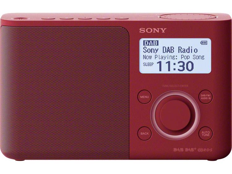 DAB+ Transistorradio Sony XDR-S61D AUX, DAB+, FM Rood