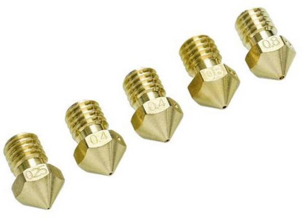 UltiMaker Ultimaker gemengd Nozzle Pack Geschikt voor: Ultimaker 2+, Ultimaker 2 Extended+ UM2+ Nozzle Pack 0.25 2x0.40 0.60 0.80 9528