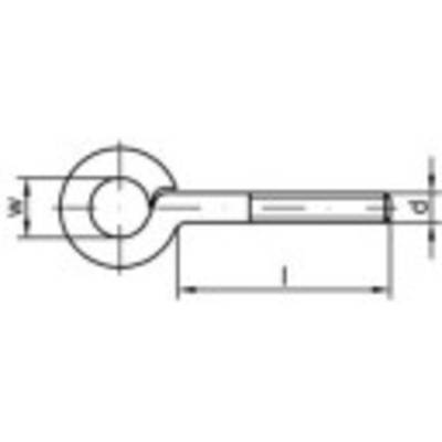 TOOLCRAFT Schroefogen type 48 (Ø x l) 14 mm x 60 mm   50 stuk(s)