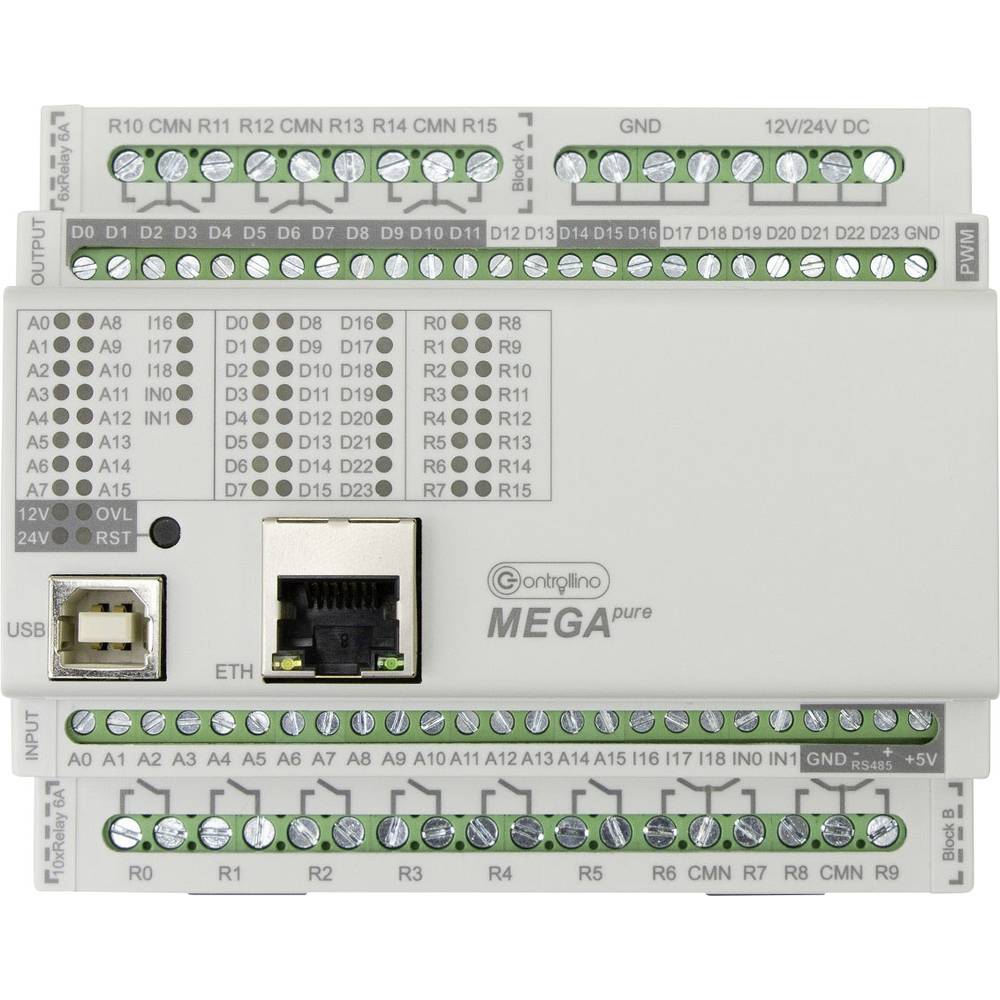 Controllino MEGA pure 100-200-10 PLC-aansturingsmodule