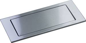 Conrad EVOline 106385 Inbouwstekkerdoos RVS (geborsteld) Randaarde stekker 1 stuk(s) aanbieding