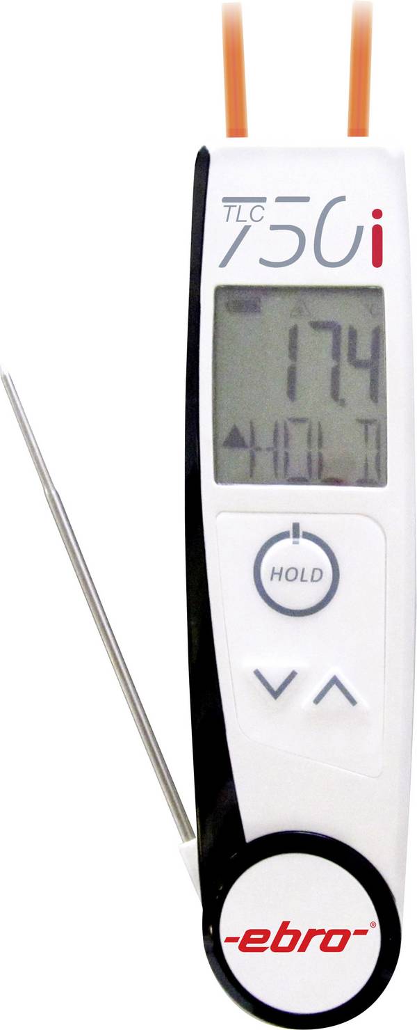 ebro TLC 750i Infrarood-thermometer en insteekthermometer (HACCP) Optiek 2:1 -50 - +250 °C Conform HACCP, Contactmeting, Contactloze IR-meting, IP65