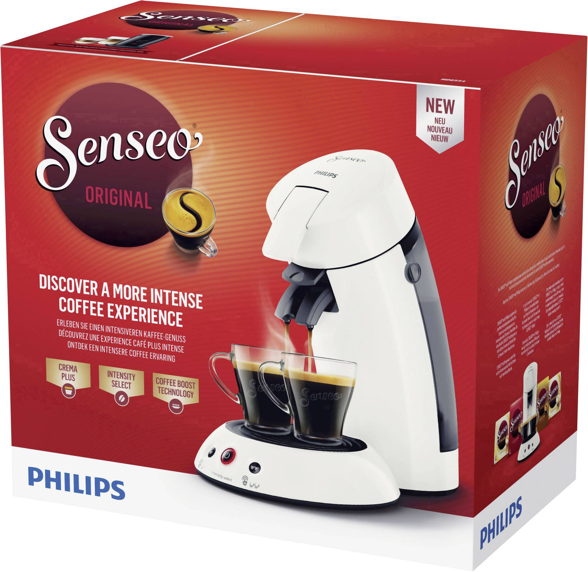 SENSEO® HD6554/10 Original Koffiepadmachine Wit Conrad.nl
