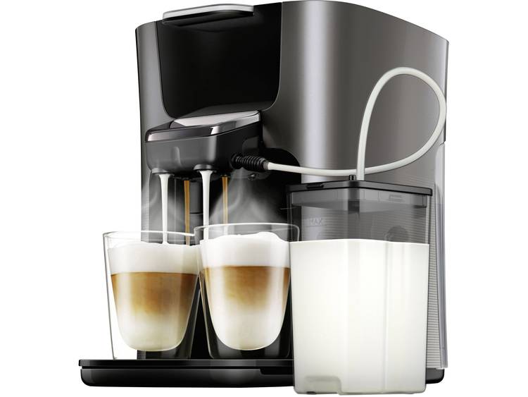 SENSEO® HD6574/50 Latte Duo Plus Koffiepadmachine Antraciet Met melkreservoir