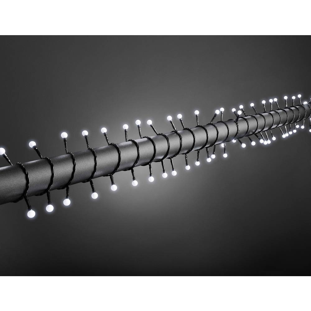 Konstsmide 3695-207 Mini-lichtketting Buiten Energielabel: F (A - G) werkt op het lichtnet Aantal lampen 160 LED Koudwit Verlichte lengte: 12.72 m