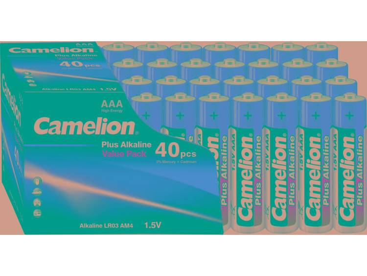 AAA batterij (potlood) Camelion Plus LR03 Alkaline 1.5 V 40 stuks