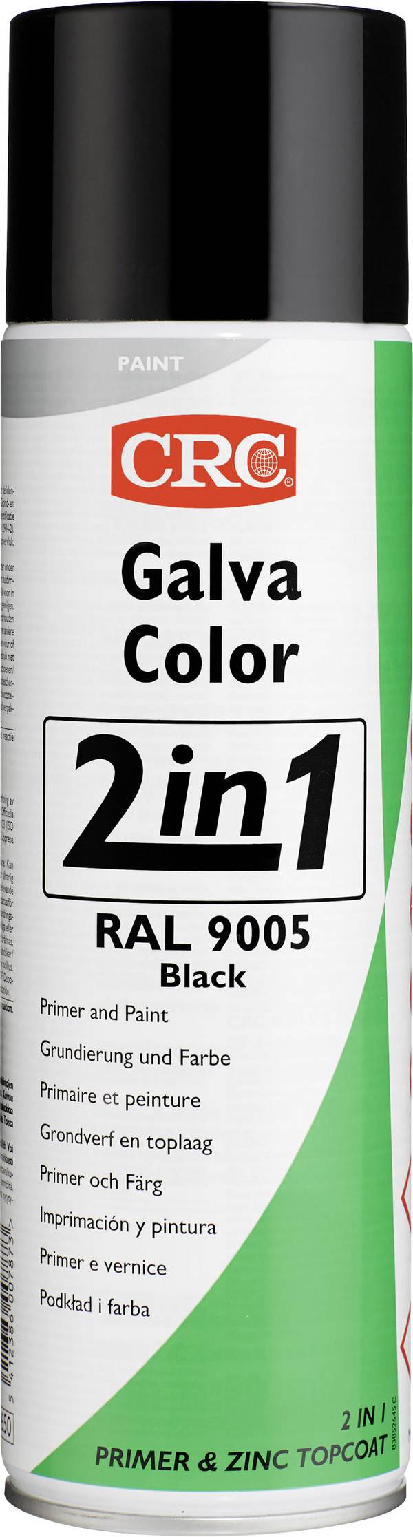 CRC 20581-HO GalvaColor corrosiewerende lak met dubbele werking Diepzwart RAL 9005  500 ml