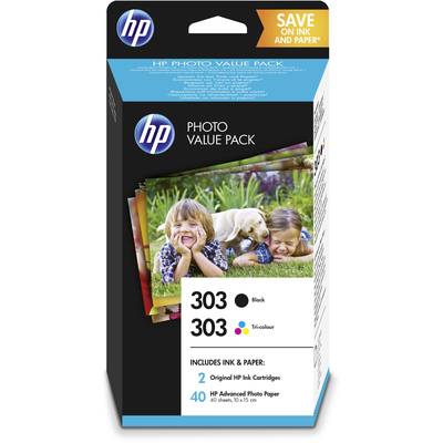 HP Inktcartridge 303 Photo Value Pack Origineel Combipack Zwart, Cyaan, Magenta, Geel Z4B62EE