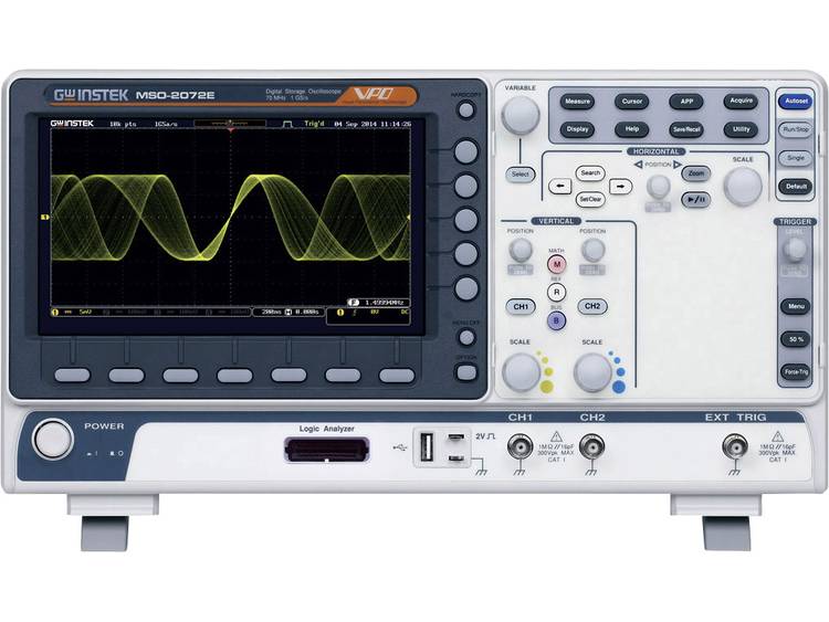Digitale oscilloscoop GW Instek MSO-2072E 70 MHz 18-kanaals 1 GSa-s 10 Mpts 8 Bit