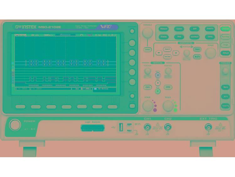 Digitale oscilloscoop GW Instek MSO-2102E 100 MHz 18-kanaals 1 GSa-s 10 Mpts 8 Bit