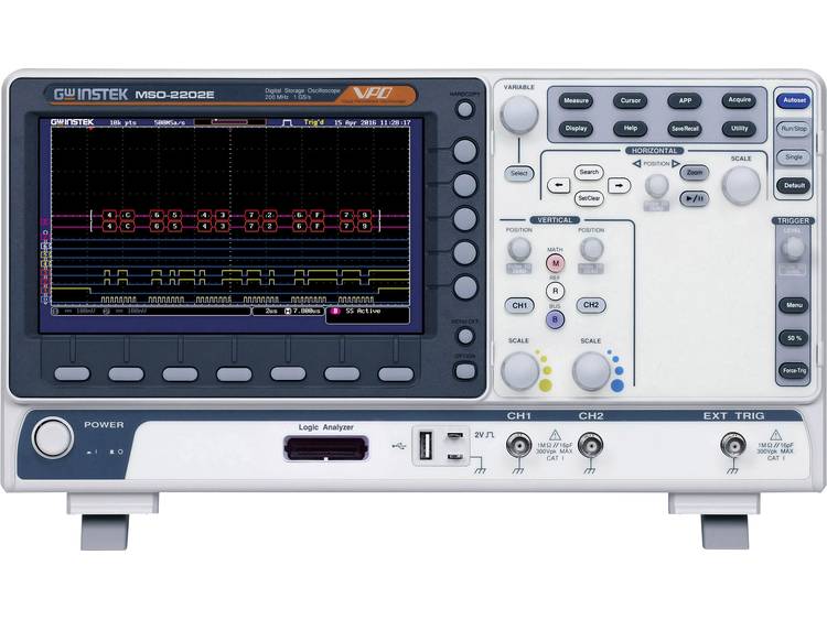 Digitale oscilloscoop GW Instek MSO-2202E 200 MHz 18-kanaals 1 GSa-s 10 Mpts 8 Bit