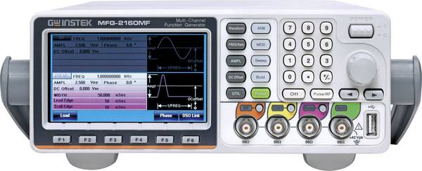 GW Instek MFG-2160MF Functiegenerator  1 µHz - 60 MHz 1-kanaals  Arbitrair, Sinus, Blok, Driehoek, Puls