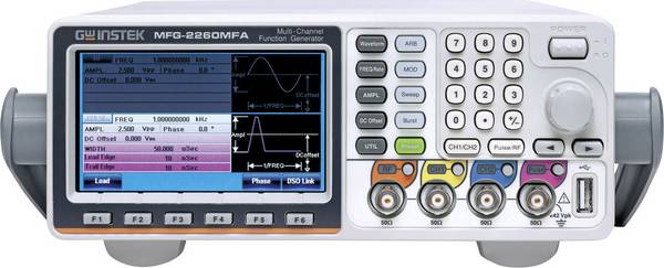 GW Instek MFG-2260MFA Functiegenerator  1 µHz - 60 MHz 2-kanaals Arbitrair, Sinus, Blok, Driehoek, Puls