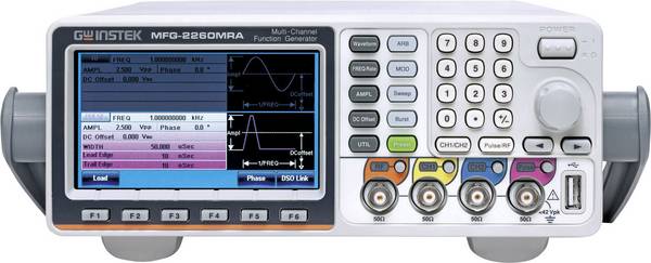 GW Instek MFG-2260MRA Functiegenerator  1 Hz - 60 MHz 2-kanaals Arbitrair, Sinus, Blok, Driehoek, Puls