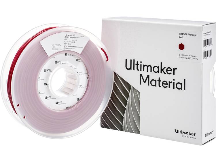 Filament Ultimaker TPU M0369 Red 750 215194 Semiflexibel 2.85 mm Rood 750 g