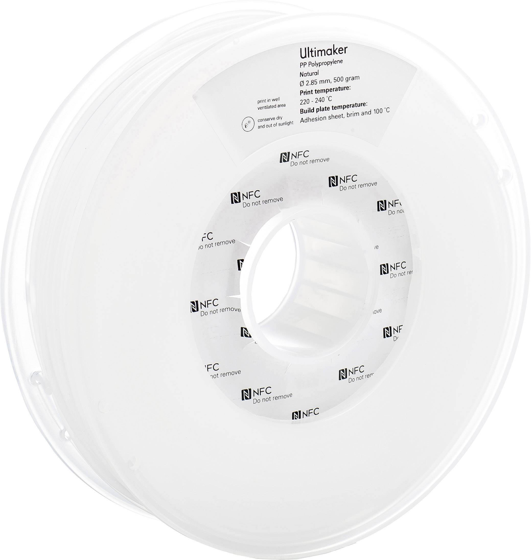 UltiMaker M0590 Natural 500 - 215294 Filament PP (polypropyleen) 2.85 mm 500 g Natuur 1 stuk(s)-1