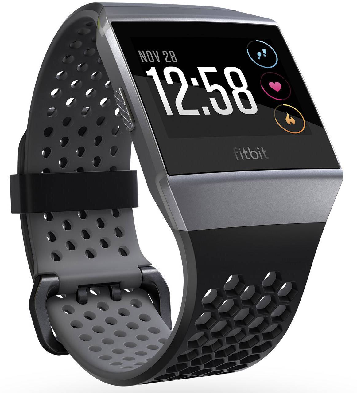 FitBit Ionic Sport Black Gray Large Reserve armband Maat ...