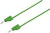 VOLTCRAFT MSB-300 Meetsnoer Banaanstekker 4 mm Silicone 1.00 m Groen 1 stuk(s)