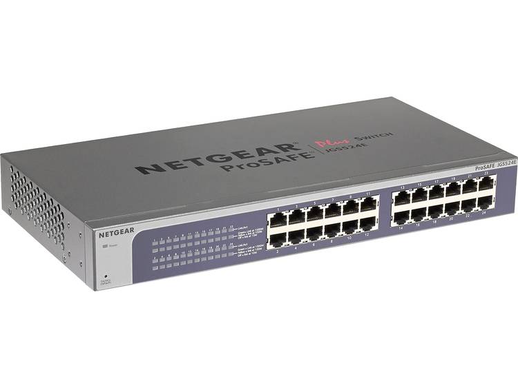 NETGEAR Netgear ProSAFE Gigabit Ethernet Switch (Web Managed (Plus), 24-port) Netwerk switch RJ45 24
